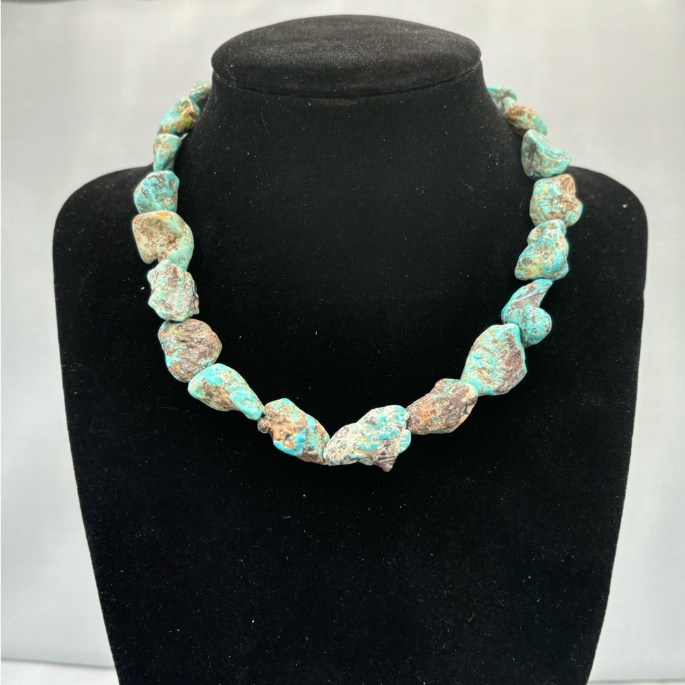 Kingman Turquoise Nugget Necklace